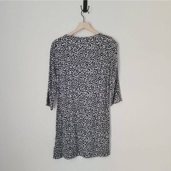 Madewell Broadway & Broome Animal Print Grey & Black Dress Size Extra Small - Picture 6 of 6
